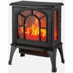 Radiateur soufflant c�ramique abbey noir 1500w effet chemin�e 46cm
