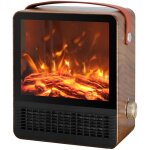 Radiateur soufflant en cramique caleta brown 1500 w effet flamme 30 cm