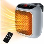 Jusch - radiateur soufflant �lectrique 800w chauffage d'appoint, 2 modes avec led affichage e t�l�commande ...