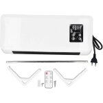 Radiateur soufflant mural chauffage - 1000 w / 2000 w oscillation minuterie avec t�l�commande blanc