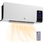 Radiateur soufflant mural chauffage cramique ptc - 1000 w / 2000 w oscillation minuterie avec tlcommande ...