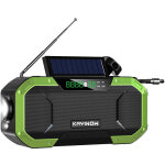 Radio dynamo portable bluetooth 5000mah ? recharge manivelle, solaire, usb - c ? lampe torche �tanche ...