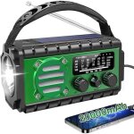 Radio dynamo survie 20000mah lampe dynamo survie sw / am / fm grande batterie, portable charge de t�l�phone ...
