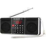 Radio j - 288 portable fm am(mw) mp3 tf usb aux avec haut - parleur bluetooth, �cran led, fonction de ...