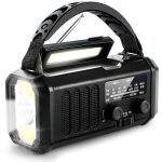 Radio manivelle 20000mah rechargeable rechargeable, portable radio solaire dynamo radio am / fm, alimentation ...