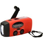 Radio � manivelle avec usb / chargeur de t�l�phone / lampe de poche 3 led am / fm / noaa - radio portable ...
