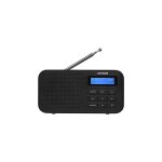 Radio num�rique dab + et fm. denver dab - 42black. horloge, alarme et r�veil. fonctionne sur piles et ...