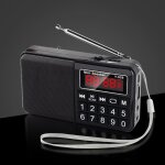 Radio portable fm / am(mw) / sw / usb / micro - sd / mp3 avec grandes touches et grand �cran, rechargeable ...