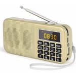 Radio portable, radio fm avec batterie rechargeable de grande capacit (3000mah), prise en charge mp3 ...