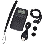 Radio portable mini radio de poche avec haut - parleur fm / am num�rique st�r�o dsp r�cepteur avec r�veil ...