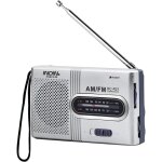 Radio portable petit poste radio argent fm / am (mw), bouton de r�glage extra large, mini radio avec ...