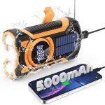 Radio portable rechargeable, radio dynamo avec lampe de poche led, am / fm radio manivelle solaire, radio ...