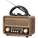 Radio portable vintage r�tro am / fm / sw, poste transistor aliment� par batterie & rechargeable, compatible ...