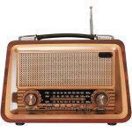Radio rtro bluetooth portable, radio stro fm am sw, support disque usb, carte usb / tf, prise aux ...