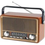 Radio r�tro avec bluetooth, radio valise nostalgique, petite, am / fm / sw3, usb / tf / aux, rechargeable, ...