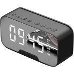 Radio - r�veil num�rique, radio fm avec haut - parleur bluetooth, double alarme, grand �cran led, lecteur ...