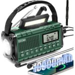 Radio d'urgence avec alerte m�t�o portable, radio de survie num�rique am / fm � manivelle, r�veil, lampe ...