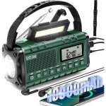Radio d'urgence avec alerte m�t�o portable, radio de survie num�rique am / fm � manivelle, r�veil, lampe ...