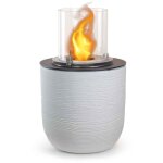 Raffaello - chemin�e au bio�thanol de sol � 35xh55 cm, blanc