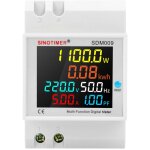 Rail de guidage monophas� domestique affichage num�rique tension courant fr�quence facteur de puissance ...