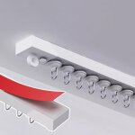 Rail de rideau autocollant sans per�age pour plafond ou mur 2x40cm(80cm) ? rail de rideau de plafond ...