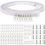 Rail de rideau flexible et incurv� pour plafond, support de tringle simple pliable pour cloison de s�paration, ...