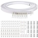 Rail de rideau flexible et incurv� pour plafond, support de tringle simple pliable pour cloison de s�paration, ...