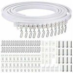 Rail de rideau incurvé au plafond pliable de 5 mètres rail de rideau incurvé flexible pour rail de rideau ... Rail de rideau incurvé au plafond pliable de 5 mètres rail de rideau incurvé flexible pour rail de rideau ...