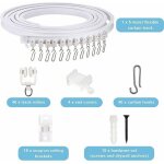 Rail de rideau incurv� au plafond pliable support de rideau de plafond flexible rail incurv� de fen�tres ...