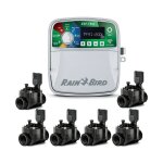 Rain bird - programmateur automatique d'arrosage electrique esp - tm2 6 zones intrieur + 6 electrovannes ...