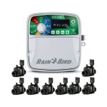 Rain bird - programmateur automatique d'arrosage electrique esp - tm2 8 zones intrieur + 8 electrovannes ...