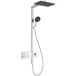 Raindance alive q - set de douche avec thermostat, 21x34 cm, 3 jets, chrome 24590000 - hansgrohe