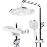 Rainsworth - kit de douche � double fonction avec bouton rond chrom� de 10 pouces (diverteur)