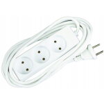 Rallonge 3 prises 3 m multiprise blanche
