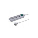 Rallonge avec interrupteur 3 prises 1, 5 m multiprise grise