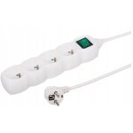 Rallonge avec interrupteur 4 prises 1, 5 m multiprise blanche
