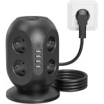 Rallonge multiprise 8 prises usb avec 8 ports usb et protection contre les surtensions, 2 m�tres, avec ...