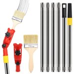 Rallonge de pinceau peinture, 1. 7 m extension de pinceau, fixation d'extension de pinceau, pour plafonds, ...