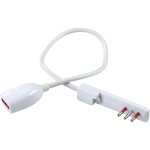 Rosi - rallonge plate 0, 5m avec prise ultra plate 10a 2p + t couleur blanc rs 92036