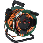 Rallonge prolongateur jard�n avec enrouleur fixe 30m 2x1. 5mm, prise eu electralock avec un syst�me qui ...