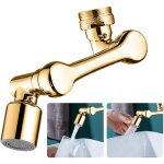 Rallonge de robinet pivotante � 1080� - deux jets, finition chrom�e, or