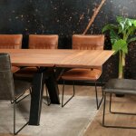 Rallonge pour table � manger extensible en ch�ne brun 180 / 200 / 240 cm palerme (50 cm)