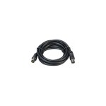 Rallonge vidéo tv mâle - mâle 2 mètres / Ø 9, 5 mm. avec adaptateur mâle - femelle noir Rallonge vidéo tv mâle - mâle 2 mètres / Ø 9, 5 mm. avec adaptateur mâle - femelle noir