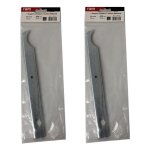Ram - lot de 2 supports  sceller pour radiateur en fonte type rideau - longueur axe 260 mm - longueur ...
