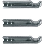 Ram - lot de 3 supports  sceller pour radiateur en fonte type traditionnel - longueur axe 255 mm - longueur ...