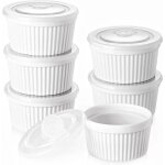 Ramequin lot de 6, moules � p�tisserie en porcelaine, ramequin pour creme brulee & muffin & g�teau, moules ...