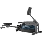 Rameur  eau - sportnow - 6 niveaux de rsistance - cran lcd, rangement vertical, avec roulettes - acier ...