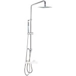 Colonne de douche chrom� r�novation avec douche de t�te carr� en abs, 225 mm - t20002rpk225