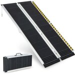 Rampe pour fauteuil roulant 1525 x 74 cm rampe pliante portable et antiderapante jusqua 272 kg de charge ... Rampe pour fauteuil roulant 1525 x 74 cm rampe pliante portable et antiderapante jusqua 272 kg de charge ...