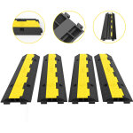 Mophorn - rampe de protection cable lot de 4 a 2 canaux passage de cable au sol caoutchouc pvc passe ...